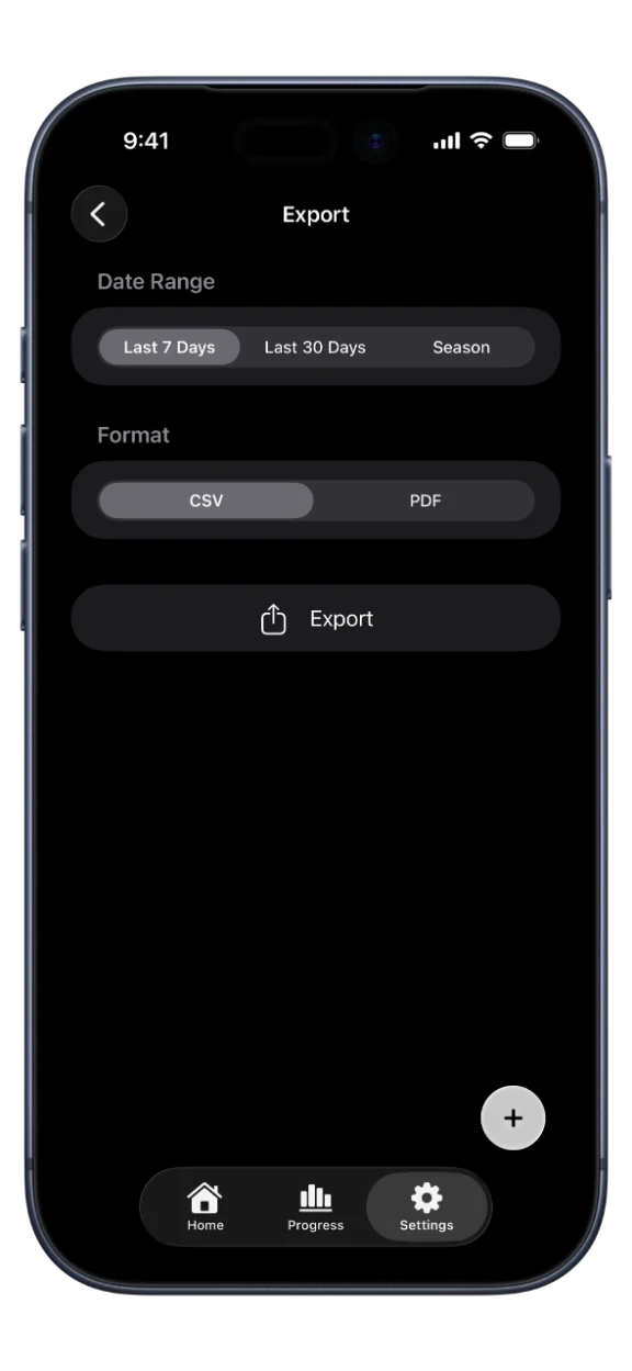 Weight Wingman roster PDF and CSV export